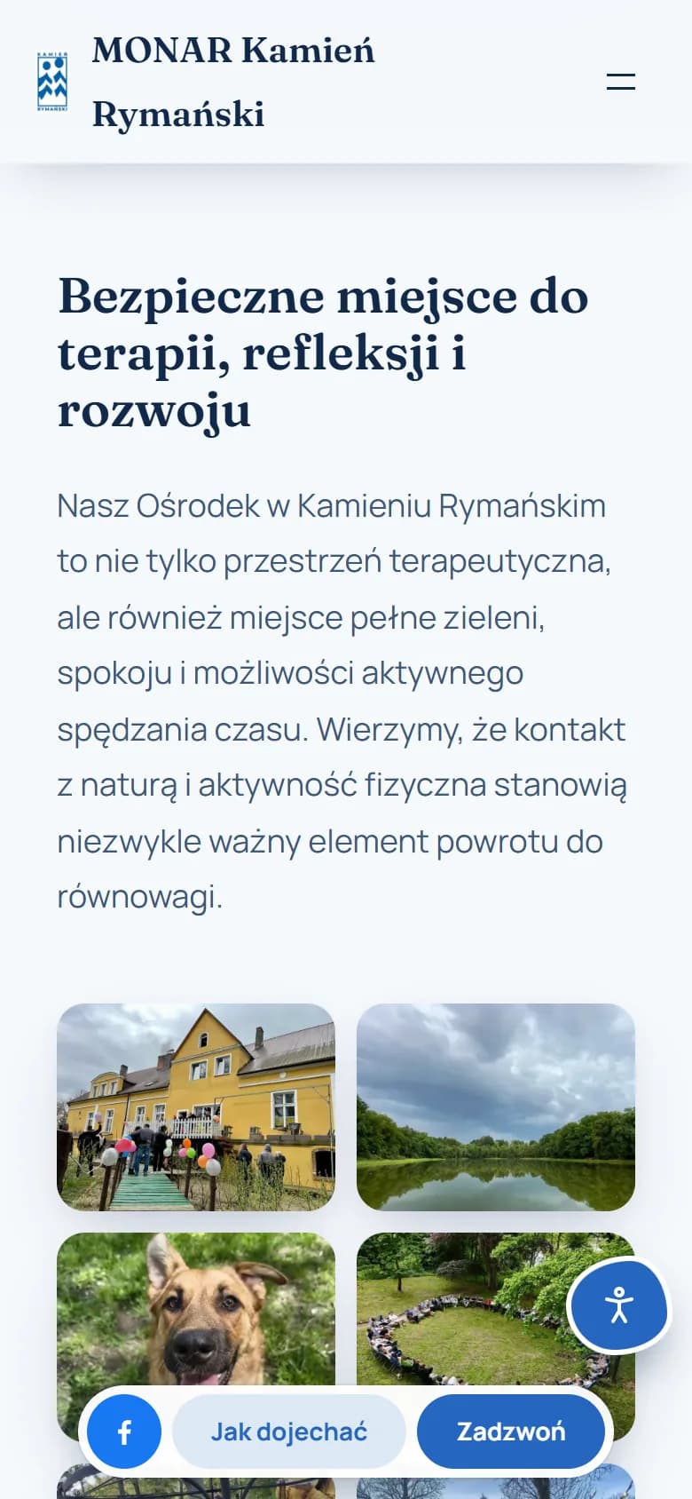 Galeria zdjęć ośrodka na telefonie
